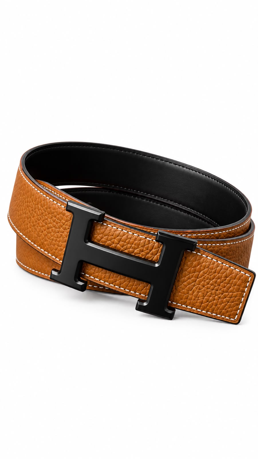 Hermès H Buckle белбеуі, алтын-қоңыр түсті